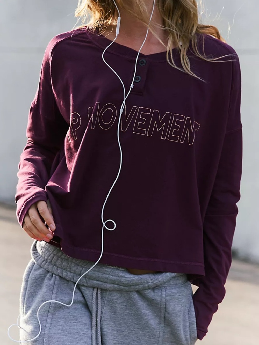 NWOT Free People FP Movement Now Or Never Layer Size Medium *flawed*